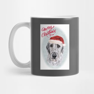 Irish Wolfhound Dog Merry Christmas Santa Dog Mug